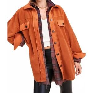 NEW LA MIEL sunset fleece jacket in rust